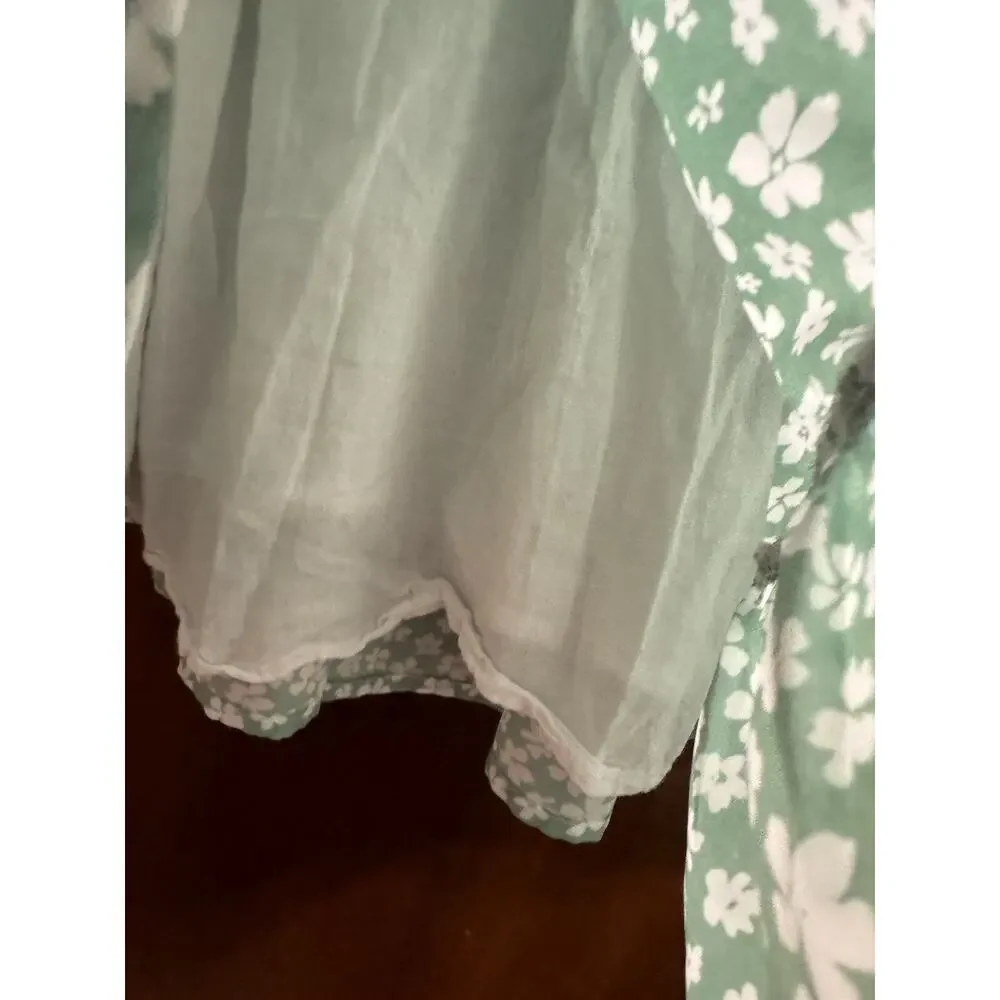 Princess Polly Dress Womens 6 Light Green Milkmaid Tiered Skirt - Picture 3 of 7